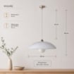 CLARA LAMPADA SOSPENSIONE DA SOFFITTO E27 1 LUCE 50 CM