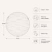 FULVIA LAMPADA PLAFONIERA DA SOFFITTO E27 1 LUCE 30CM