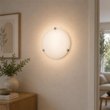 DUNA LAMPADA PLAFONIERA DA SOFFITTO E27 1 LUCE 40CM BIANCA