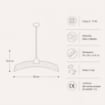 CORINNA LAMPADA SOSPENSIONE DA SOFFITTO E27 1 LUCE 50CM