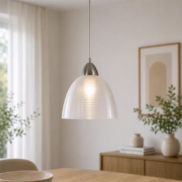 CARLA SOSPENSIONE E27 1 LUCE 20CM TRASPARENTE