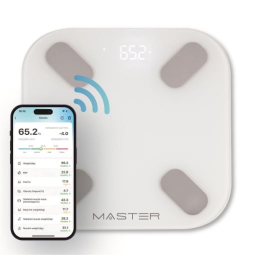 BILANCIA PESAPERSONE DIGITALE IN VETRO CON APP - PESO MAX 150KG