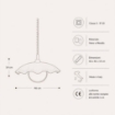 CAMILLA LAMPADA SALISCENDI DA SOFFITTO E27 1 LUCE 45CM