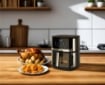 AKAI FRIGGITRICE AD ARIA 7,5 LITRI 1600 W CON DISPLAY DIGITALE TOUCH LED TECNOLOGIA AIR BLAST - CESTELLO E MANIGLIA 80-200 °C 
