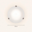 DUNA LAMPADA PLAFONIERA DA SOFFITTO E27 1 LUCE 30CM BIANCA -GANCI IN BRONZO