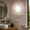 DUNA LAMPADA PLAFONIERA DA SOFFITTO E27 1 LUCE 30CM BIANCA -GANCI IN BRONZO