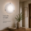 DUNA LAMPADA PLAFONIERA DA SOFFITTO E27 1 LUCE 30CM BIANCA -GANCI IN BRONZO