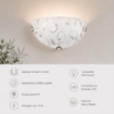 LENA LAMPADA APPLIQUE 1 LAMPADINA E27 30 CM 