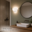 LAMPADA DA PARETE LETIZIA 1XE27 GANCI CROMO PIASTRA IN VETRO DECORATO TAGLI BIANCHI  Ø30-HX15-PX10 CM 