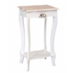 COMODINO CHARM CON RIPIANO CREMA 40 X30X70CM IN VOLORE BIANCO