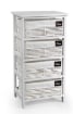 HOME CASSETTIERA CON 4 CESTE 40X29X73 CM IN COLORE BIANCO