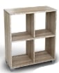 CUBO SCAFFALE ROVERE SBIANCATO 60X24X H 68 CM