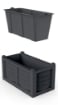 FIORIERA KIT ARREDO CON VASCA INTERNA 80X42,5XH42 RESINA COLORE FERRO BATTUTO