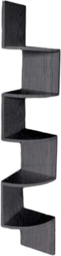 MENSOLA ANGOLARE IN LEGNO CON 4 RIPIANI 19X19X123 CM COLORE WENGÈ