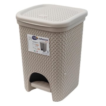 BELLI E FORTI PATTUMIERA CON PEDALE DESIGN INTRECCIO TORTORA 18 LITRI