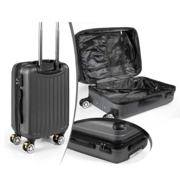 TROLLEY AD 8 RUOTE IN ABS CON FRENO 36 X 24 X H56 COLORE GRIGIO SCURI