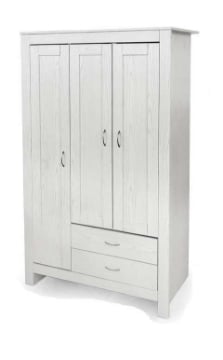 ARMADIO  CON DUE CASSETTI E UN ANTA INTERNA 109X52X180 CM BIANCO