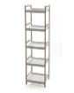 MAURY'S SCAFFALE IN LEGNO BIANCO DA BAGNO CON 5 RIPIANI 33X30X130 CM