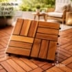 MA MAISON SET DI PIASTRELLE PER PAVIMENTO DA ESTERNO MODELLO WOOD IN ACACIA 30X30X2H CM - 0,81 M2 9 PEZZI 