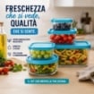 FRIGOVERRE CONTENITORI IN VETRO CON COPERCHIO 5 PEZZI 