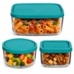 SET 3 CONTENITORI FRIGOVERRE CON COPERCHIO 19 CM, 10 CM, 15 CM