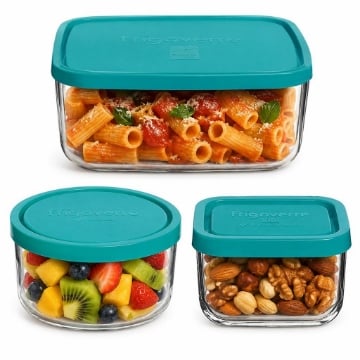 SET 3 CONTENITORI FRIGOVERRE CON COPERCHIO 19 CM, 10 CM, 15 CM