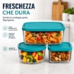 SET 3 CONTENITORI FRIGOVERRE CON COPERCHIO 19 CM, 10 CM, 15 CM