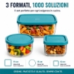 SET 3 CONTENITORI FRIGOVERRE CON COPERCHIO 19 CM, 10 CM, 15 CM