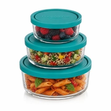 SET 3PZ CONTENITORI ROTONDI FRIGOVERRE  CON COPERCHIO - 12 CM, 15 CM, 18 CM