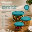 SET 3PZ CONTENITORI ROTONDI FRIGOVERRE  CON COPERCHIO - 12 CM, 15 CM, 18 CM