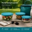 SET 3PZ CONTENITORI ROTONDI FRIGOVERRE  CON COPERCHIO - 12 CM, 15 CM, 18 CM