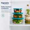 SET 3PZ CONTENITORI ROTONDI FRIGOVERRE  CON COPERCHIO - 12 CM, 15 CM, 18 CM