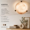 DUNA LAMPADA PLAFONIERA DA SOFFITTO E27 1 LUCE 30CM TABACCO