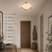 DUNA LAMPADA PLAFONIERA DA SOFFITTO E27 1 LUCE 30CM TABACCO