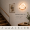 DUNA LAMPADA PLAFONIERA DA SOFFITTO E27 1 LUCE 30CM TABACCO