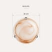 DUNA LAMPADA PLAFONIERA DA SOFFITTO E27 1 LUCE 30CM TABACCO