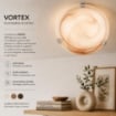 DUNA LAMPADA PLAFONIERA DA SOFFITTO E27 1 LUCE 30CM TABACCO