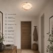 DUNA LAMPADA PLAFONIERA DA SOFFITTO E27 1 LUCE 30CM TABACCO