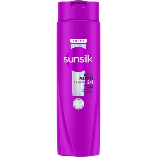 SUNSILK SHAMPOO 2IN1 LISCIO PERFETTO - ALLINEA LE FIBRE CAPILLARI - 250 ML