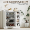ARMADIO A SCARPIERA IN LEGNO 83 X 30 X 90 CM COLORE BIANCO