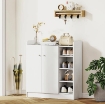 ARMADIO A SCARPIERA IN LEGNO 83 X 30 X 90 CM COLORE BIANCO