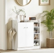 ARMADIO A SCARPIERA IN LEGNO 83 X 30 X 90 CM COLORE BIANCO