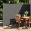TENDA LATERALE RETRATTILE IMPERMEABILE E UV 50+, IN ALLUMINIO, ACCIAIO E POLIESTERE, 420X185 CM, GRIGIO SCURO
