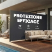 TENDA LATERALE RETRATTILE IMPERMEABILE E UV 50+, IN ALLUMINIO, ACCIAIO E POLIESTERE, 420X185 CM, GRIGIO SCURO