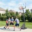 CANESTRO DA BASKET PORTATILE PER ESTERNI, REGOLABILE 2,45-3,05 M, TABELLONE INFRANGIBILE, REGOLAZIONE A MANOVELLA