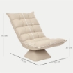 POLTRONA RELAX GIREVOLE 360¦ CON SCHIENALE REGOLABILE IN 5 POSIZIONI IN TESSUTO EFFETTO LINO, BEIGE