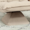 POLTRONA RELAX GIREVOLE 360¦ CON SCHIENALE REGOLABILE IN 5 POSIZIONI IN TESSUTO EFFETTO LINO, BEIGE