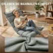 POLTRONA RELAX GIREVOLE 360¦ CON SCHIENALE REGOLABILE IN 5 POSIZIONI IN TESSUTO EFFETTO VELLUTO, GRIGIO CHIARO