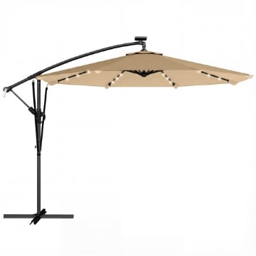 OMBRELLONE DA GIARDINO OMBRELLONE DECENTRATO CON LED SOLARI, 3X3M, CACHI