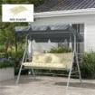 SET 4 CUSCINI DA GIARDINO PER SCHIENALE E SEDUTA CON IMBOTTITURA, IN POLIESTERE, CREMA